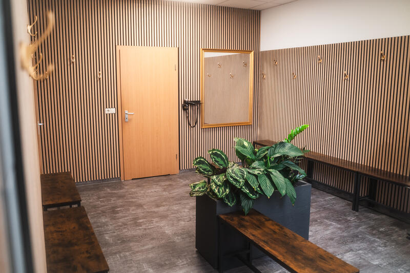 Moderne Umkleidekabine